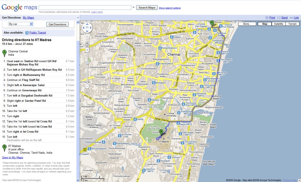 iit madras campus map